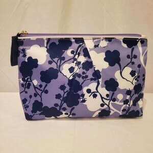 Estee Lauder Purple Medium Makeup Bag Travel Size w/Zipper 9" Cosmetic Bag